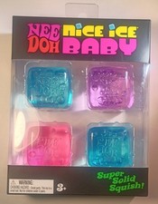 Nee Doh Needoh Nice Ice Baby Multi-Color 4 Pack 1 Inch Squishy Fidget Toy