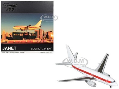 BOEING 737-600 AIRCRAFT ''EG&G-JANET AIRLINES'' 1/200 BY GEMINIJETS G2EGG1385
