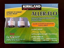 Kirkland Signature Aller-Flo, 720 Sprays 5 Bottles 144 Sprays Each Non-Drowsy