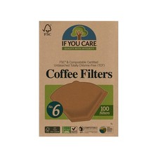 If You Care Unbleached Coffee Filters, 6 - 100 Count Pack of 1 ,
