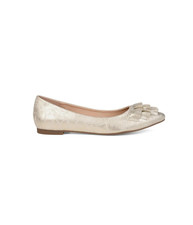 Journee Collection Womens 10 M Gold Judy Ruffle Slip On Flats NIB OE5