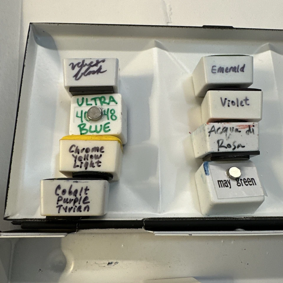 Acuarelas hechas a mano por artista en paleta pesada por pintores de whisky, nuevas, ver color Foto 3 de 4