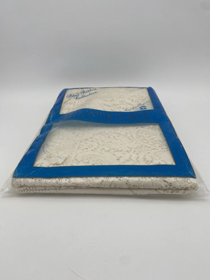 Mantel Rectangular Colección Cinta Azul Encaje Cuáquero Vintage - EE. UU. Foto 3 de 4