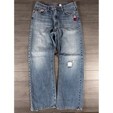 RARE Y2K Abercrombie & Fitch Patchwork Jeans 34x34 Grail Denim