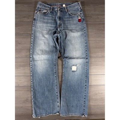RARE Y2K Abercrombie & Fitch Patchwork Jeans 34x34 Grail Denim