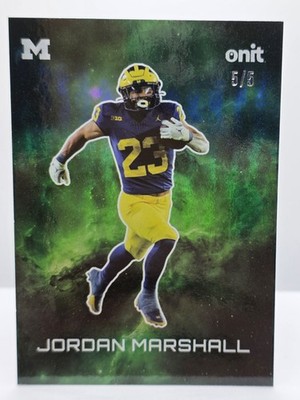 2025 Onit Gravity Jordan Marshall Galaxy Green #5/5 Parallel Michigan Wolverines