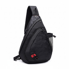 Men's Large Sling Bag Crossbody Water-resistant Chest Pack Gym Travel