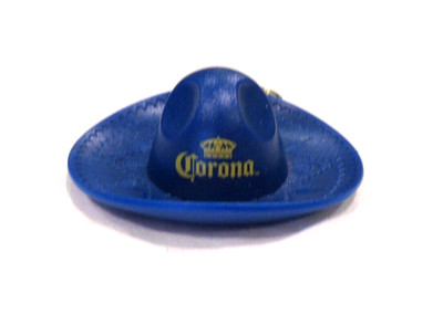 Corona blue sombrero keychain, bottle opener