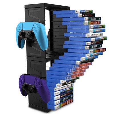 SIKEMAY Game Storage Tower for PS5/PS4/Xbox Series S & X - Universal Video Ga...