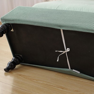 Storage Ottoman Bench Slipcovers Footrest Stool Dark Gray