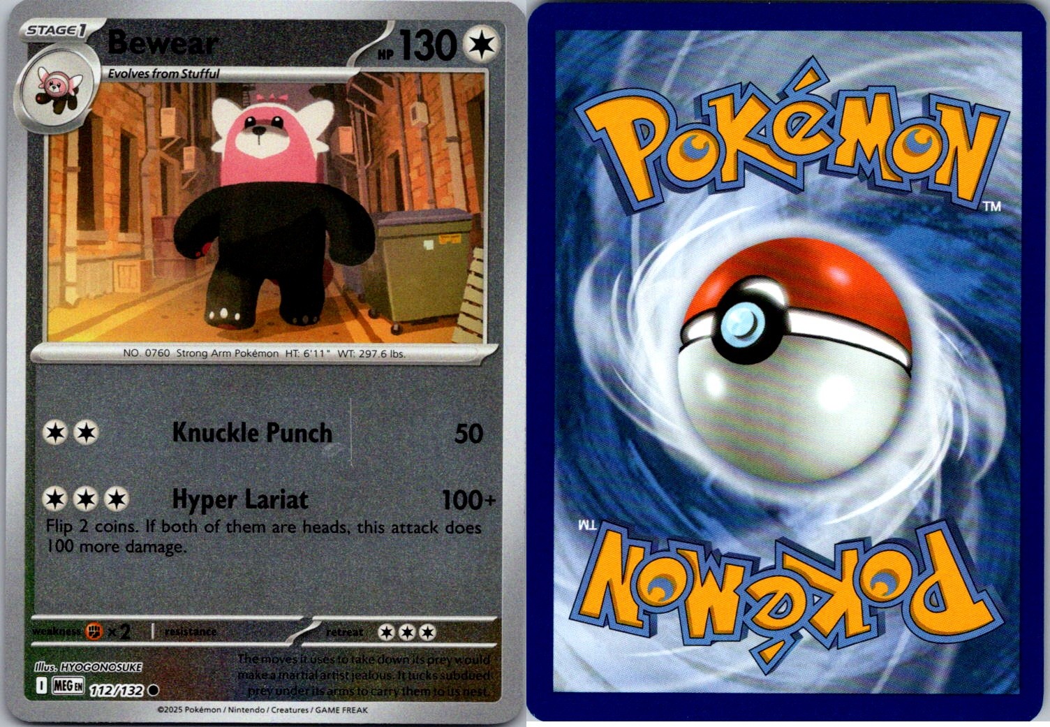 Bewear - 112/132 Mega Evolution - Reverse Holo