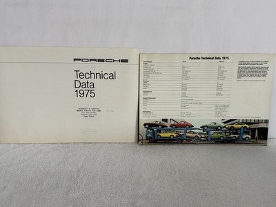 1975 Porsche 911-S & Carrera Showroom Technical Folder, English