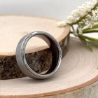 Brushed Polished Edges Band for Christmas Gifts 9mm Silver Tungsten Carbide Ring — photo 4