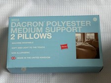Marks & Spencer 2 x Dacron Polyester Medium Support Pillows, New in Box as Shown