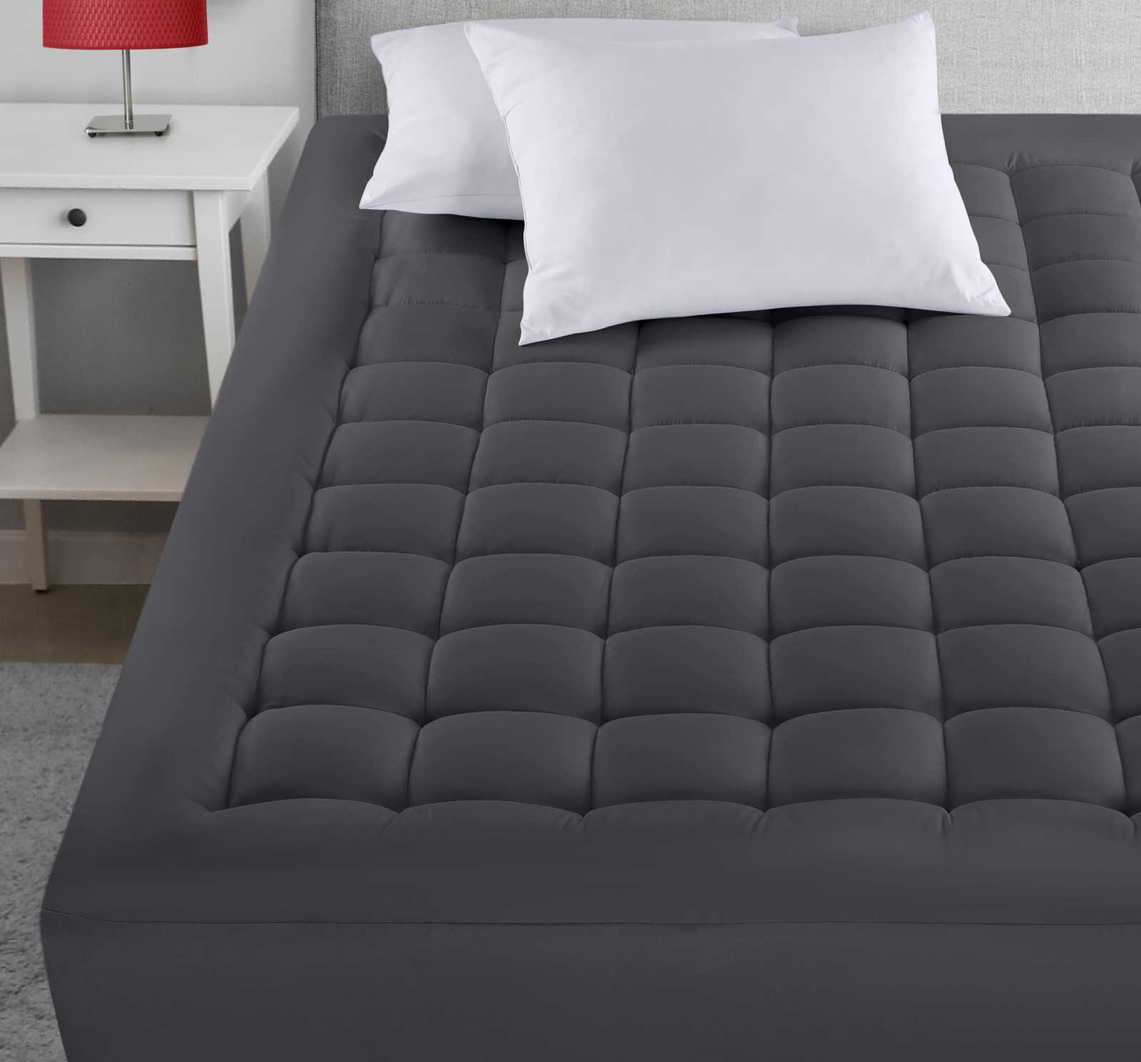 Quilted King Mattress Pad with Deep Pocket Premium Protector Cover