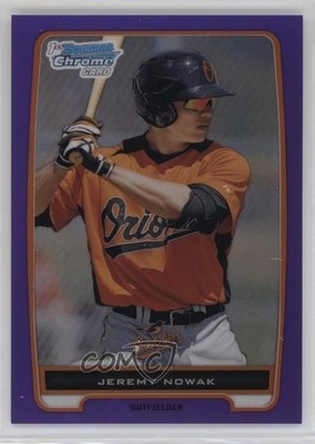 2012 Bowman Chrome Prospects Retail Purple Refractor 47/199 Jeremy Nowak 7eo