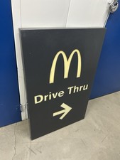McDonald&rsquo;s Cool Retired Drive Thru Sign Metal Sign RARE