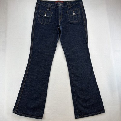 Levi s Jeans Juniors 13 M Superlow Bootcut Blue Dark Wash Denim Button Pockets