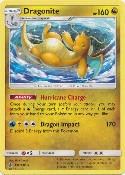 Slightly Played, English - 1 x Pokemon Dragonite - 151/236 - Rare