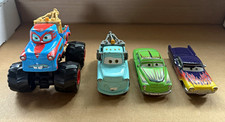 Disney Pixar Cars Tormentor, Greta, Teal Mater, Edwin Kranks, Diecast lot of 4