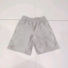 Nike Dri-FIT Graphic Logo Training Boy's M Grey Shorts Silver Metallic Youth