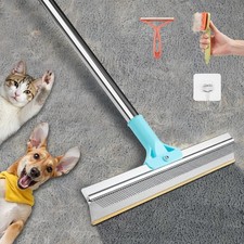 2 in 1 Carpet Rake for Pet Hair Removal, Reusable Pet Hair Remover, 54  Adjus...