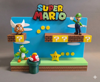 Super Mario Kinder Joy Display Setzkasten Diorama für Figuren 3D Druck.     