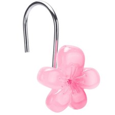 Flower Decorative Shower Curtain Hooks, Glow in The Dark, Elegant Style Showe...