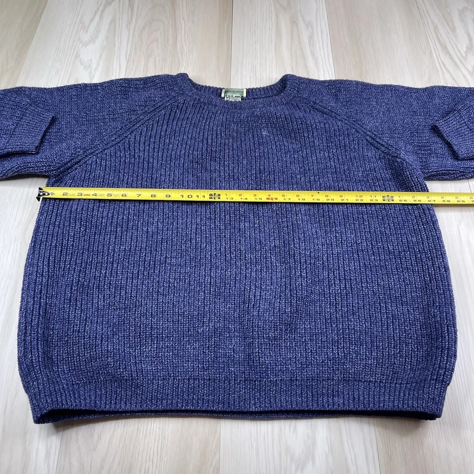 Vintage LL Bean 100% British Wool Crew Neck Sweater Men's XXL Made In England - Image 2 of 4