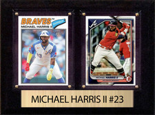 Michael Harris Atlanta Braves 2026 2025 2024 Topps Bowman 2 Card Fan Gift Plaque