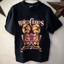 1992 Chicago Bulls Back to Back Championships Tee On Salem Sports Tag Size L