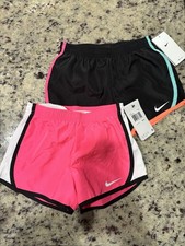 New Nike Girls Dri-Fit Tempo Shorts 3.5  Lined Kids Size 6x New With tags 2 Pair