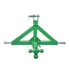 3 Point 2" Trailer Hitch Receiver & Towing Ball Quick Hitch For Tractor Green