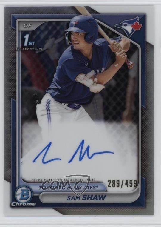 2024 Bowman Chrome Prospect Auto Refractor 289/499 Sam Shaw #CPA-SS Auto z7d