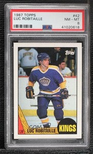 1987-88 Topps Luc Robitaille #42 PSA 8 Rookie RC HOF