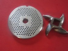 ITALY  12 x 2mm ULTRA SMALL grind holes plate AND KNIFE Meat Grinder