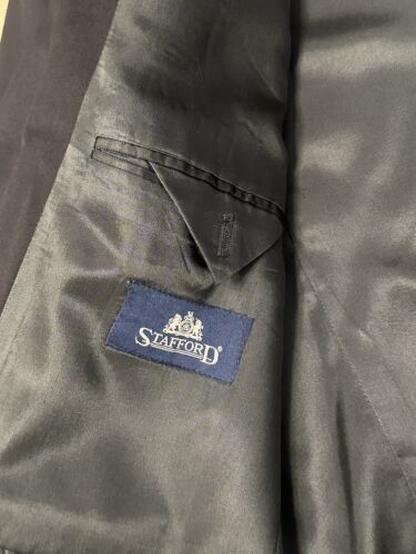Stafford Wool Blazer Size 44R Blue Suit Jacket Sport Coat 3-Button Made In USA - Picture 5 of 7