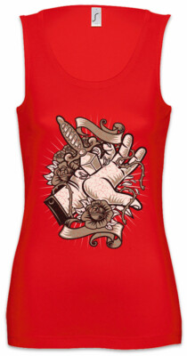 Daggered Hand Damen Tank Top Tattoo Tätowierer Dagger RPG Asian Japan Dolch Hand