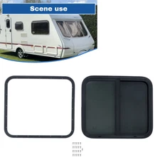 24"Width x 22Height" RV Horizontal Slide Window with Net Screen and Trim Ring
