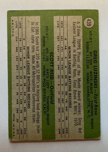 1971 TOPPS BASEBALL Cards Singles U-PICK #251-500 Range from VG-NM - Picture 228 of 320