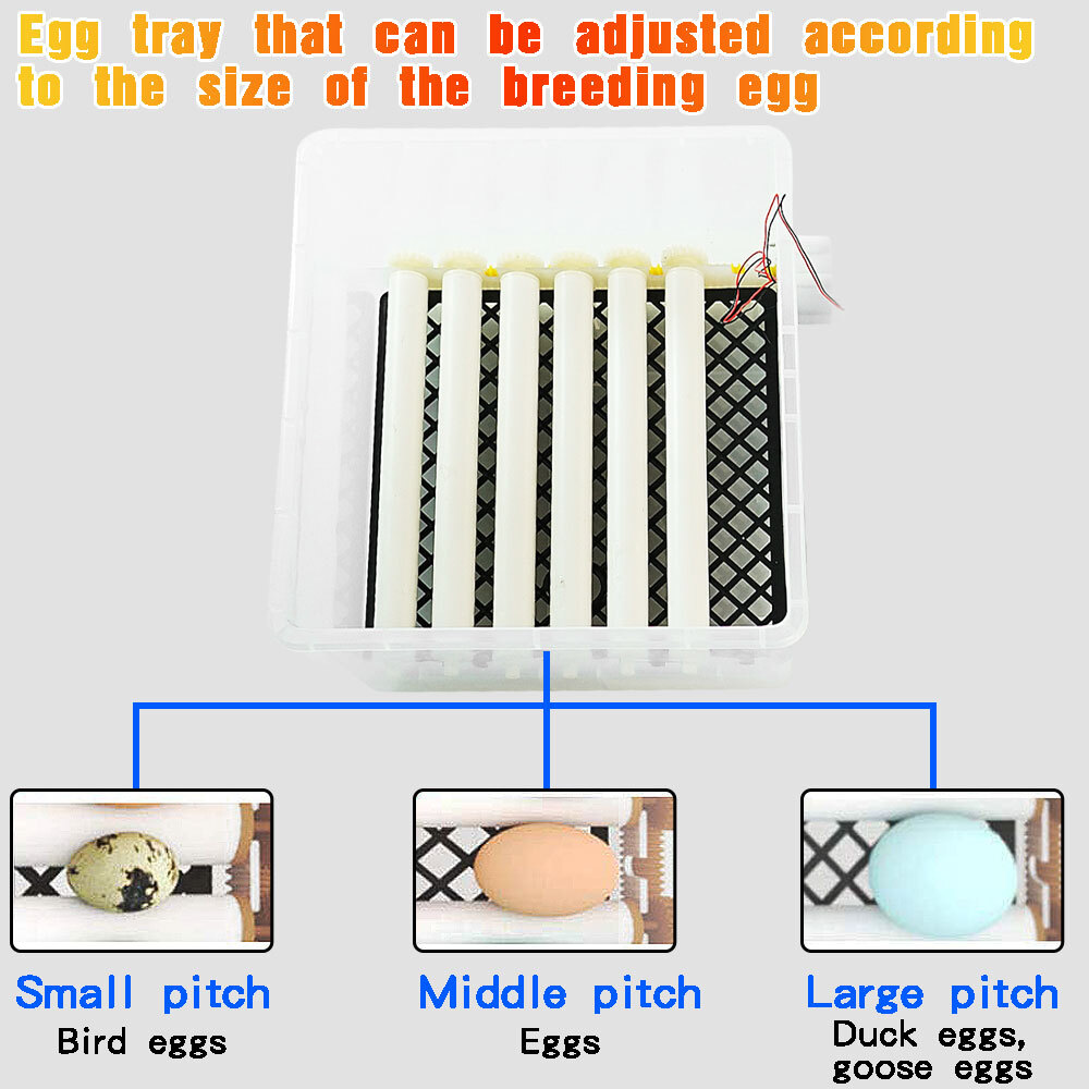 16 Egg Incubator Automatic Turner Hatcher Temperature Control LED Light Alarm
