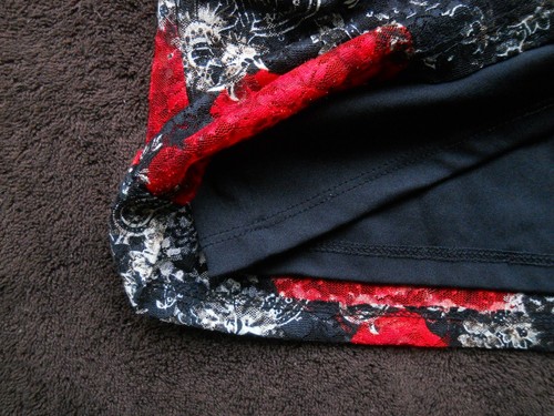 Mujer M Noventa V-Cuello sin mangas Negro Rojo Blanco Floral Encaje Tank Top Busto 38" - Imagen 5 de 6