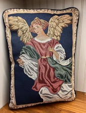 Angle Tapestry Throw Pillow Blue Multi-Color Rectangular