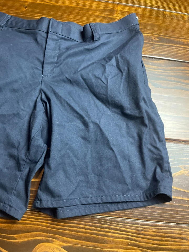 Pantalones Cortos Dickies, Para Mujer Talla 18, Azul, Frente Plano, Bolsillos Foto 3 de 4