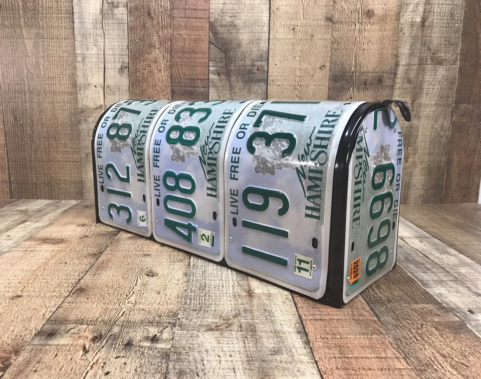 New Gibraltar Mailbox Customized with License plates from New Hampshire - Image 2 of 4