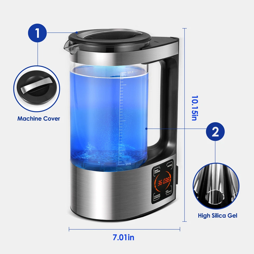 Hydrogen Water Machine Generator Rich Alkaline Water Ionizer Generator Kettle - Image 2 of 4