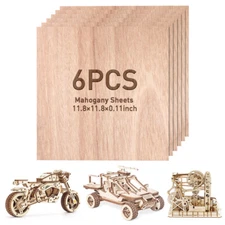 Mecpow AS3 300*300*3mm Walnut Sheets High Durability Engraving Machine DIY 6PCS