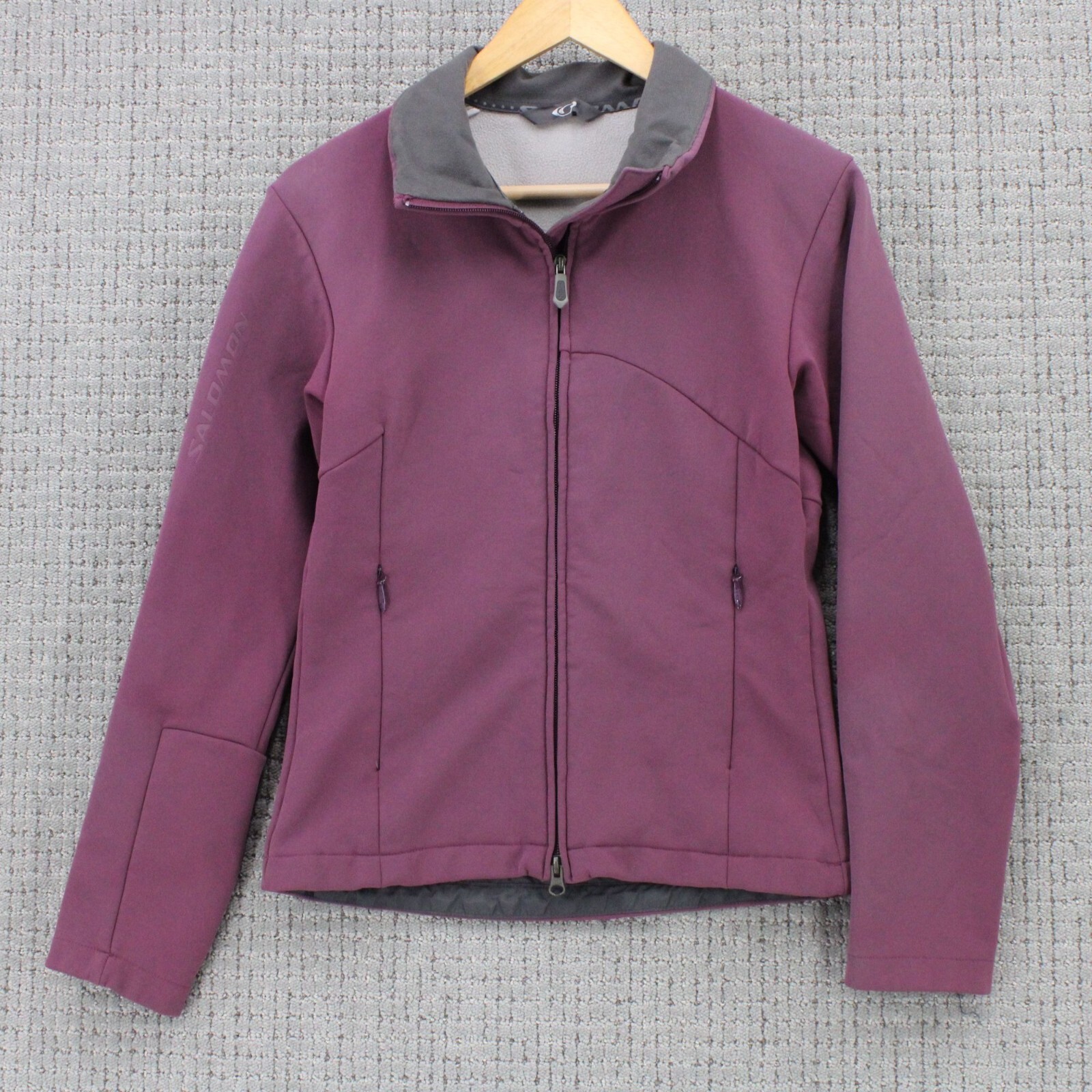 Giacca Salomon Performance Soft Shell donna piccola S rosa full zip outdoor