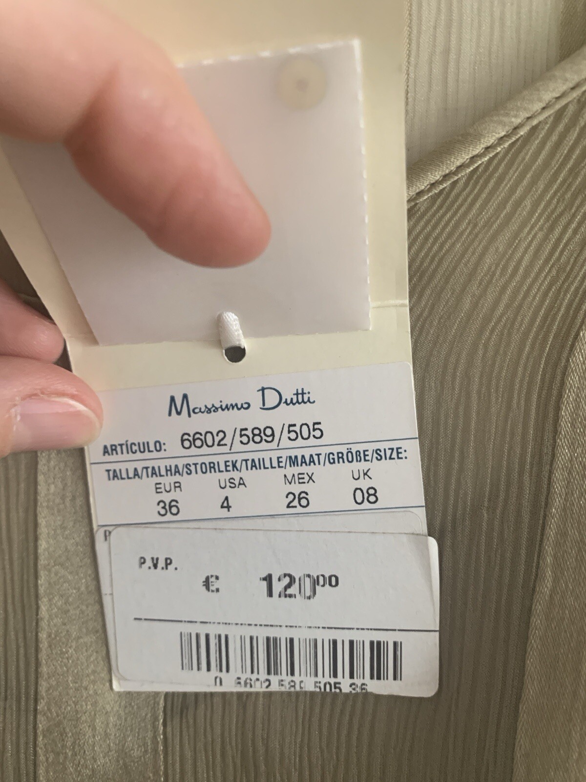 Massimo Dutti Gold Dress with sequin belt Size 8 image 6