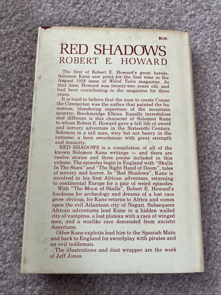 Fantasy Robert E. Howard Red Blades of Black Cathay 1971 1st US DJ Near Fine - Image 2 of 4
